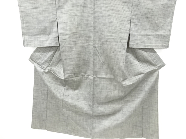 アンティーク　十字絣織り出し手織り節紬単衣着物